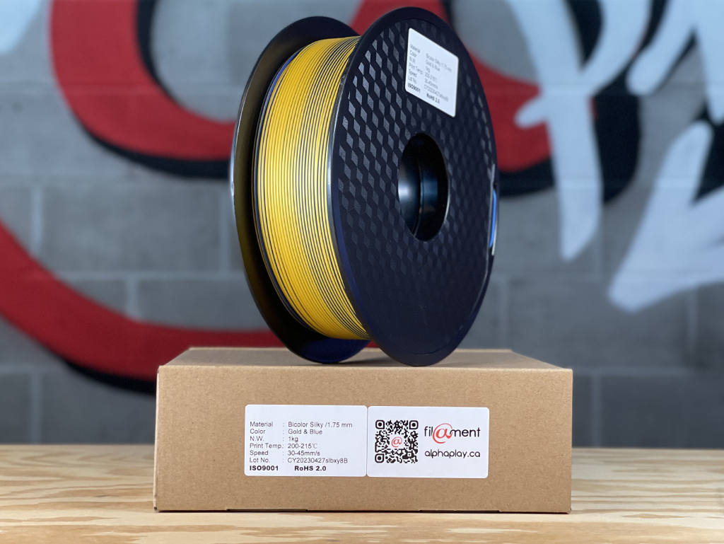 Filament PLA Silk Bicolor Gold/Blue 1kg