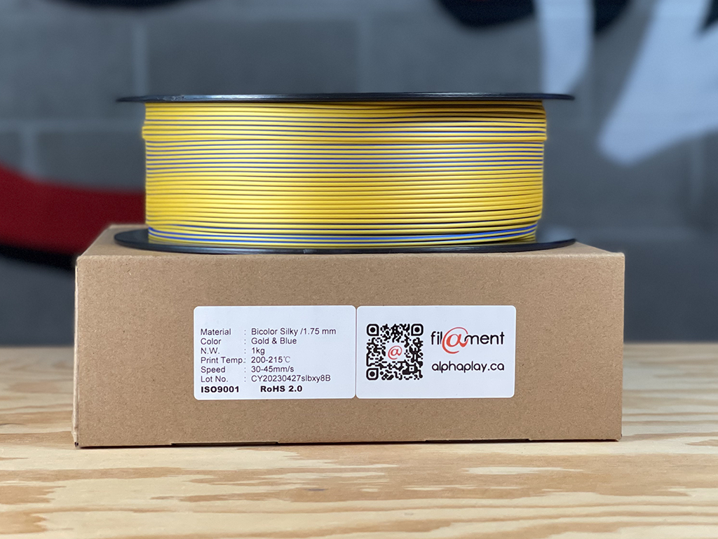 Filament PLA Silk Bicolor Gold/Blue 1kg