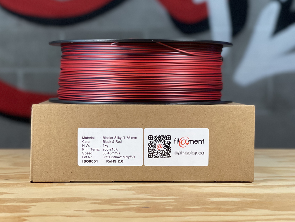 Filament PLA Silk Bicolor Black/Red 1kg