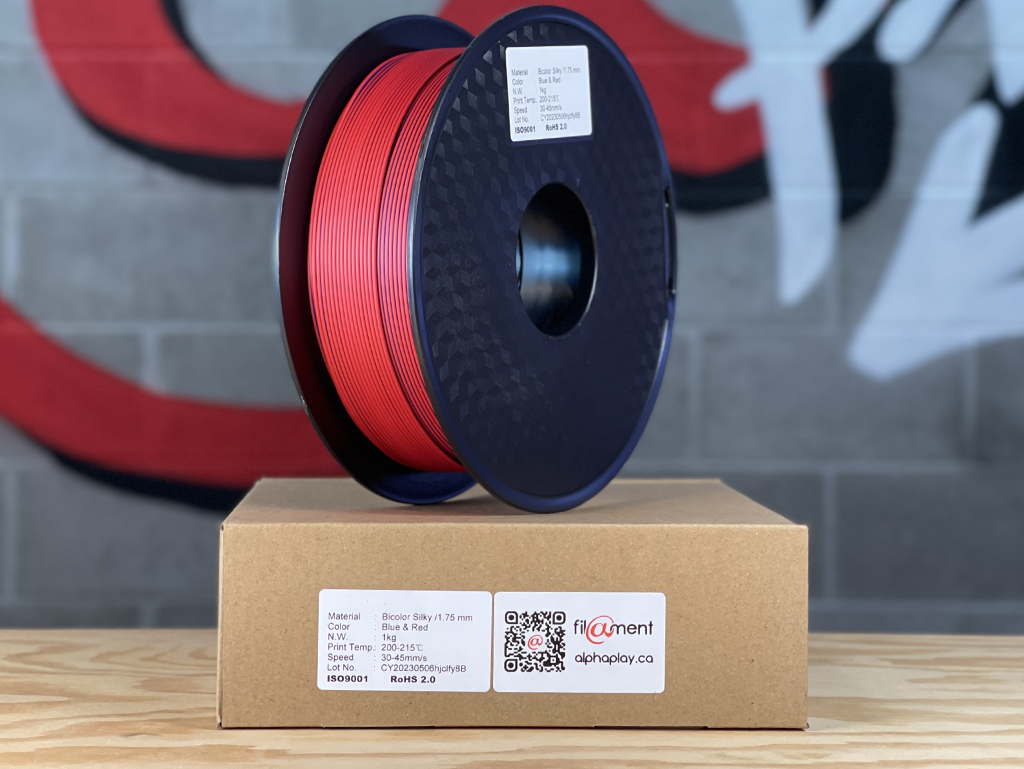 Filament PLA Silk Bicolor Blue/Red 1kg