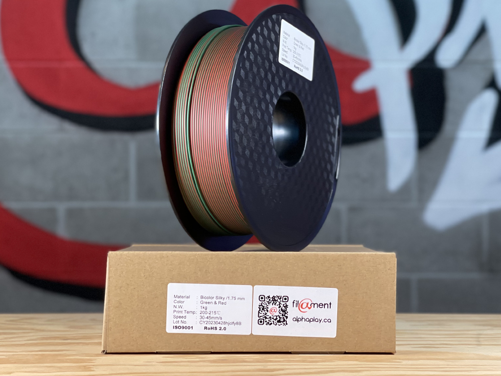 Filament PLA Silk Bicolor Green/Red 1kg