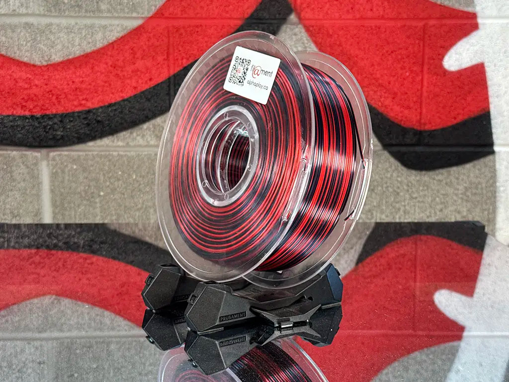 Filament PLA Silk Rainbow Candy Red/Black 1kg