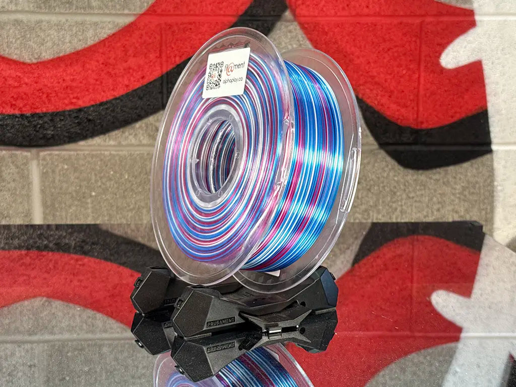Filament PLA Silk Rainbow Candy Rose Red/White/Blue 1kg