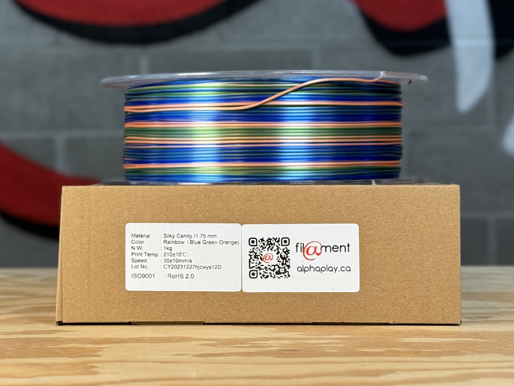 Filament PLA Silk Rainbow Candy Blue/Green/Orange 1kg