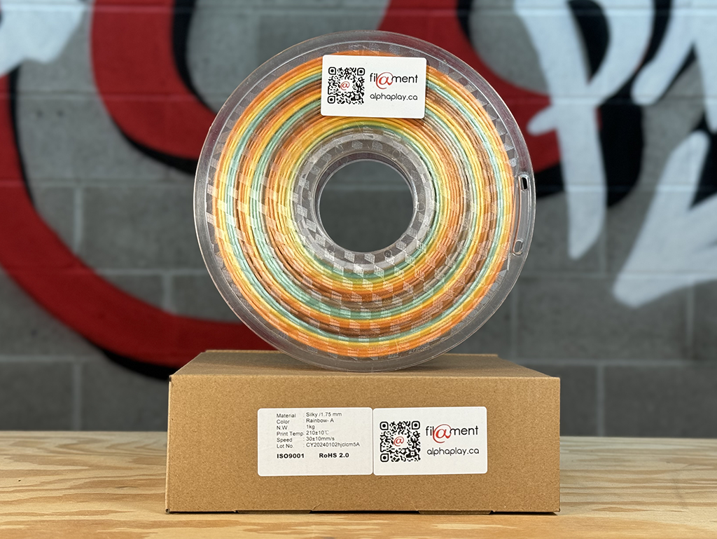 Filament PLA Silk Rainbow Candy Pink/White/Black 1kg