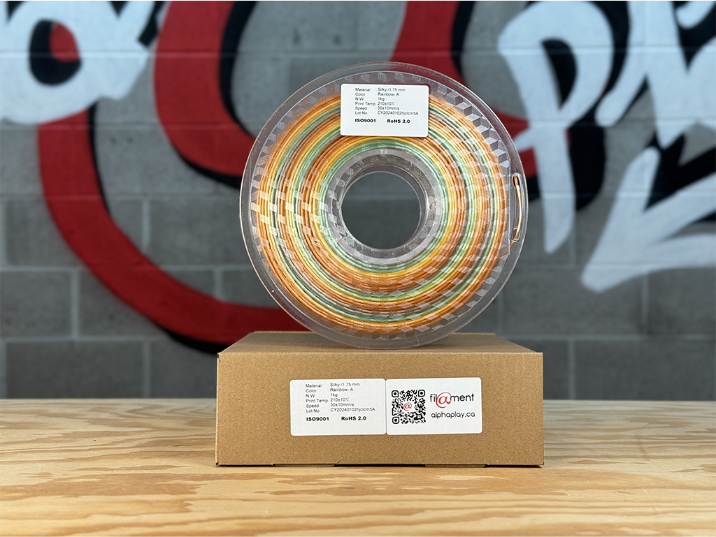 Filament PLA Silk Rainbow Candy Pink/White/Black 1kg