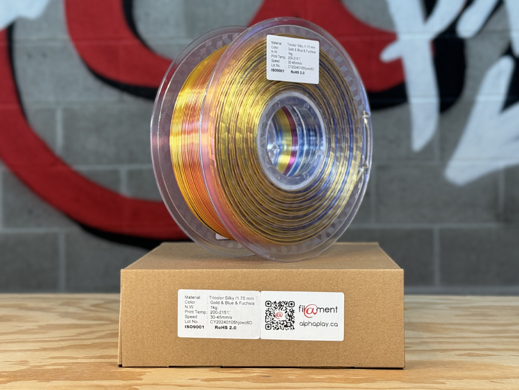 Filament PLA Silk Tricolor Gold/Blue/Fuchsia 1kg