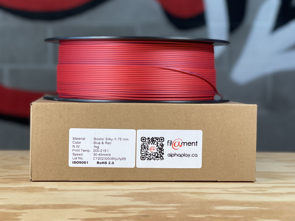Filament PLA Silk Bicolor Blue/Red 1kg – alpha@play