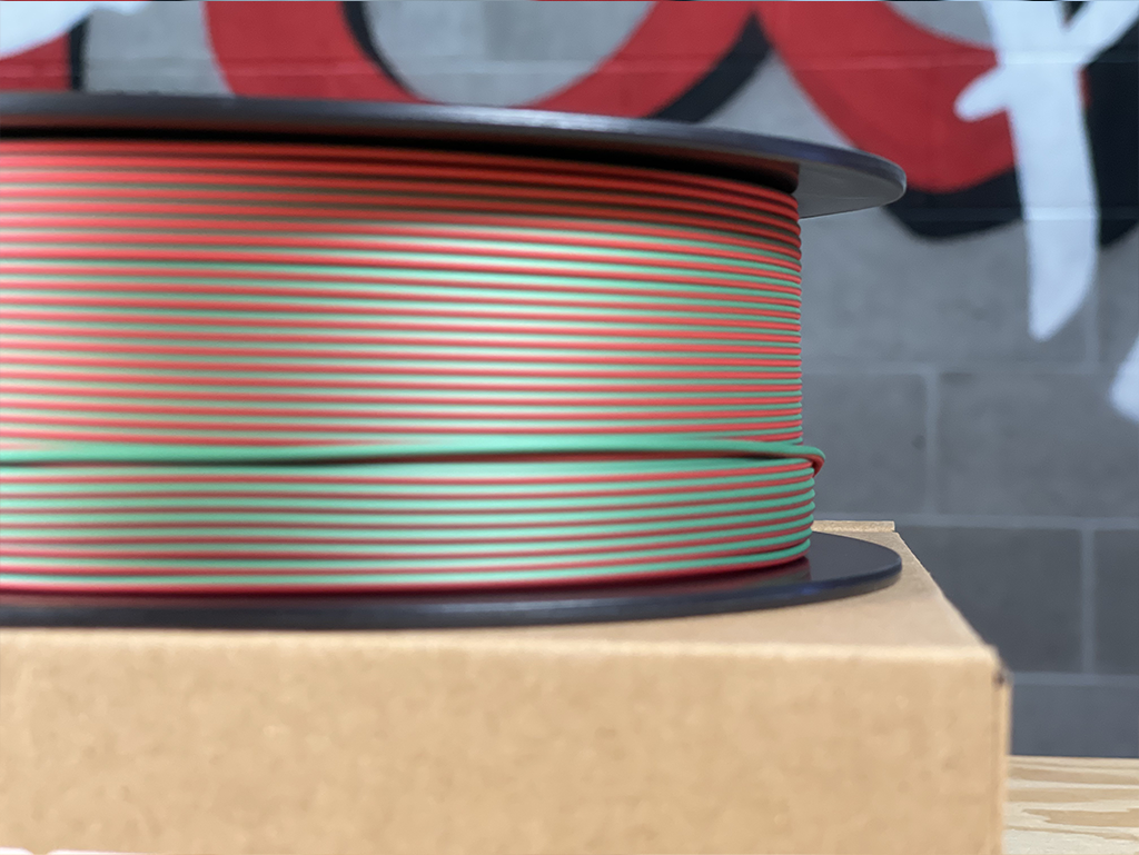 Filament PLA Silk Bicolor Green/Red 1kg