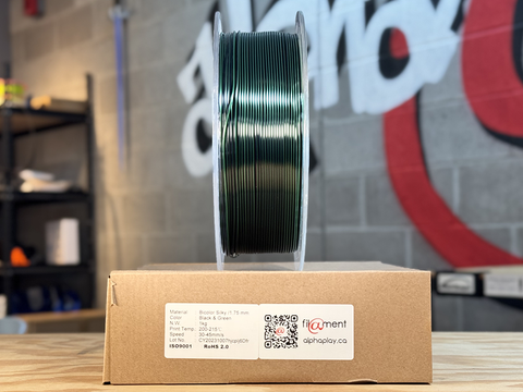 Filament PLA Silk Bicolor Black/Green 1kg