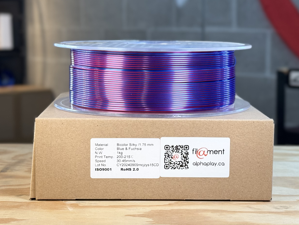 Filament PLA Silk Bicolor Blue/Fuchsia 1kg