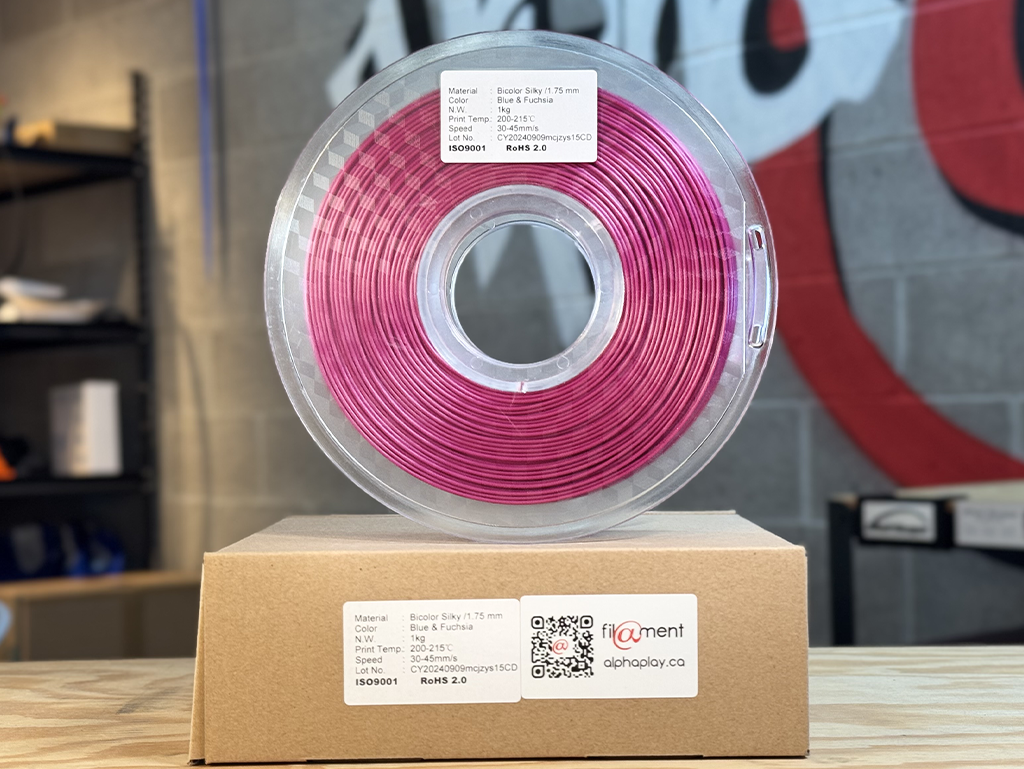 Filament PLA Silk Bicolor Blue/Fuchsia 1kg