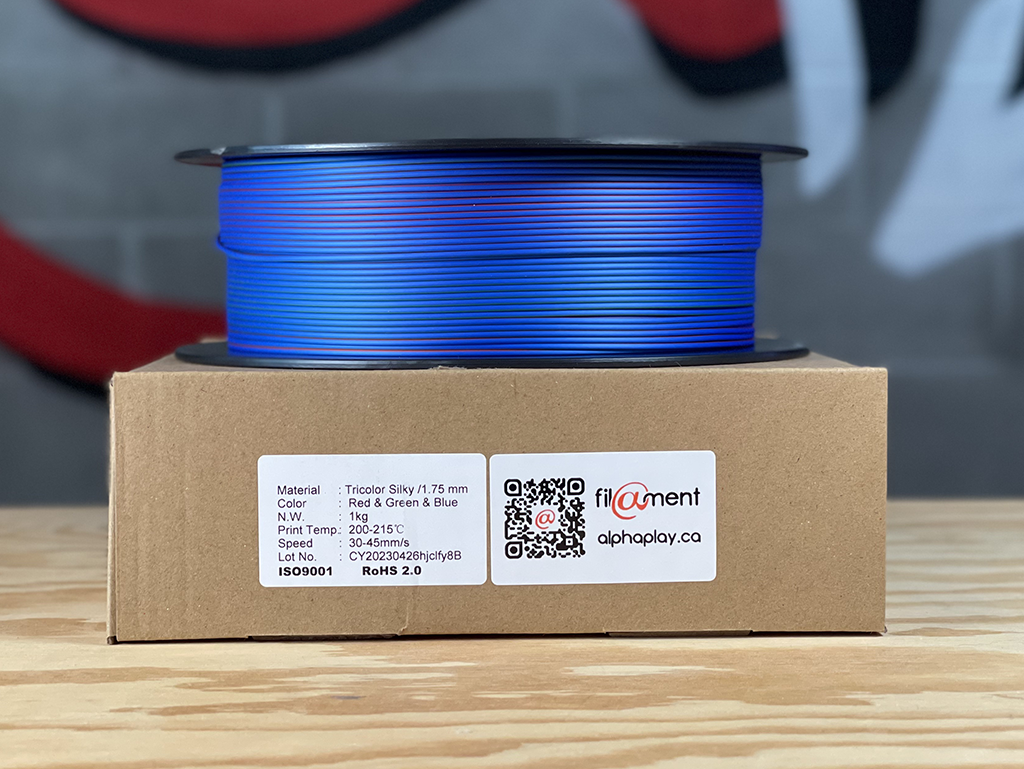 Filament PLA Silk Tricolor Red/Green/Blue 1kg