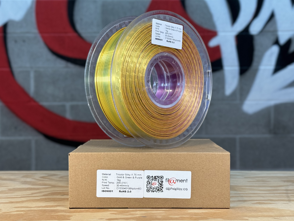 Filament PLA Silk Tricolor Gold/Green/Purple 1kg