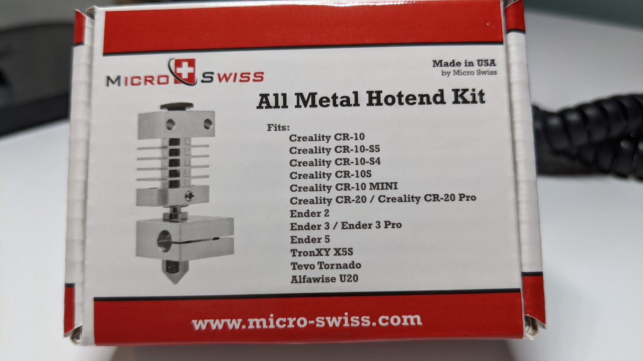 Micro Swiss All Metal Hotend Kit For Creality CR-10/CR10S/CR20/Ender 2, 3 ,5